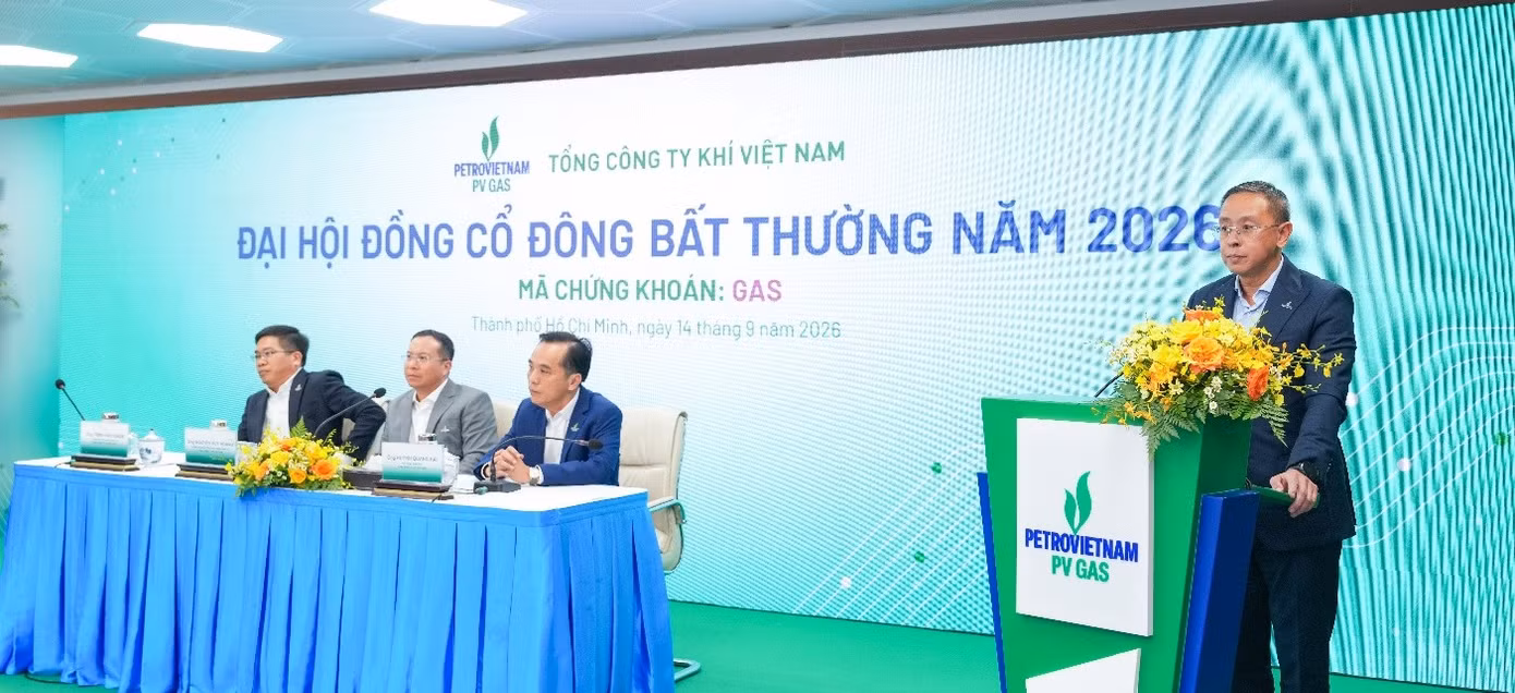 Thành viên HĐTV Petrovietnam Trần Bình Minh phát biểu tại Đại hội