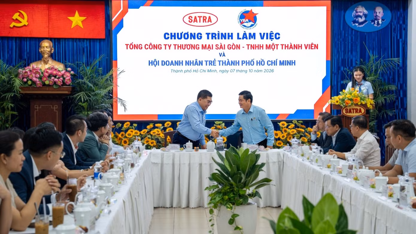SATRA làm việc với các doanh nghiệp thuộc Hội Doanh nhân trẻ TPHCM. Ảnh: SATRA