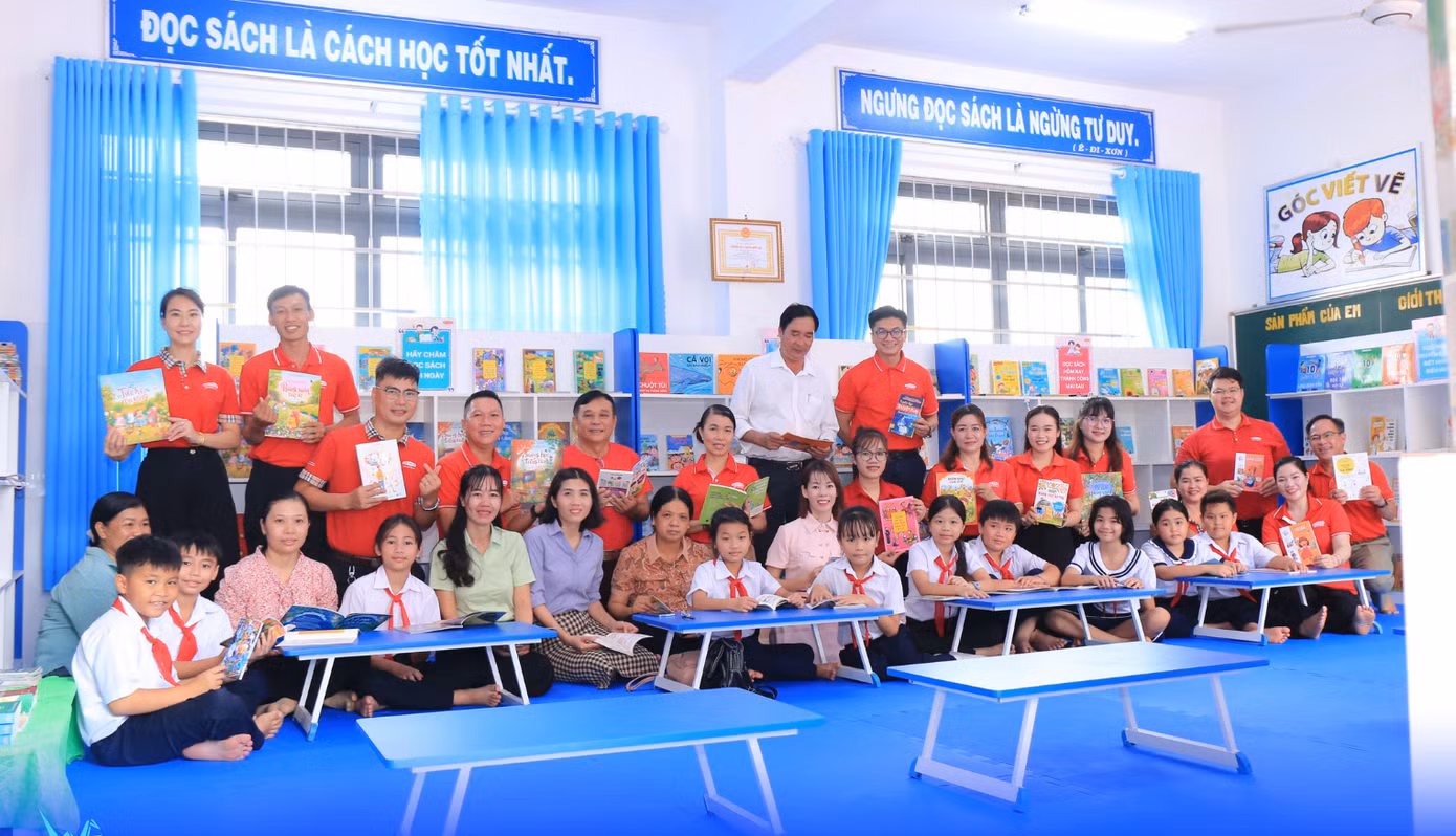 Không gian Thư viện khang trang góp phần khơi dậy niềm yêu thích đọc sách, phát triển tư duy cho các em học sinh