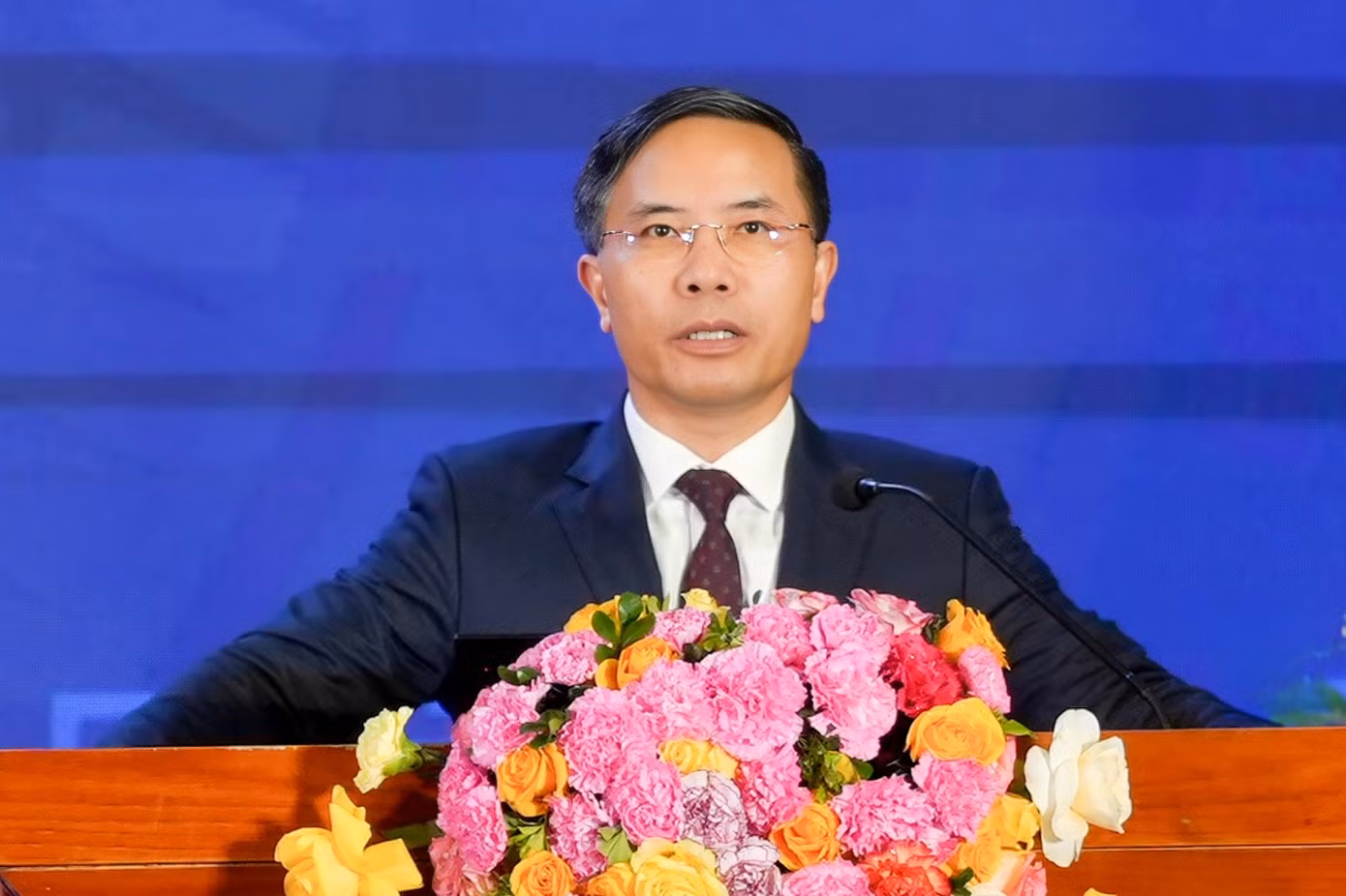 Thống đốc Ngân hàng Nhà nước Việt Nam Phạm Đức Ấn phát biểu tại lễ khai giảng. Ảnh:HVNN