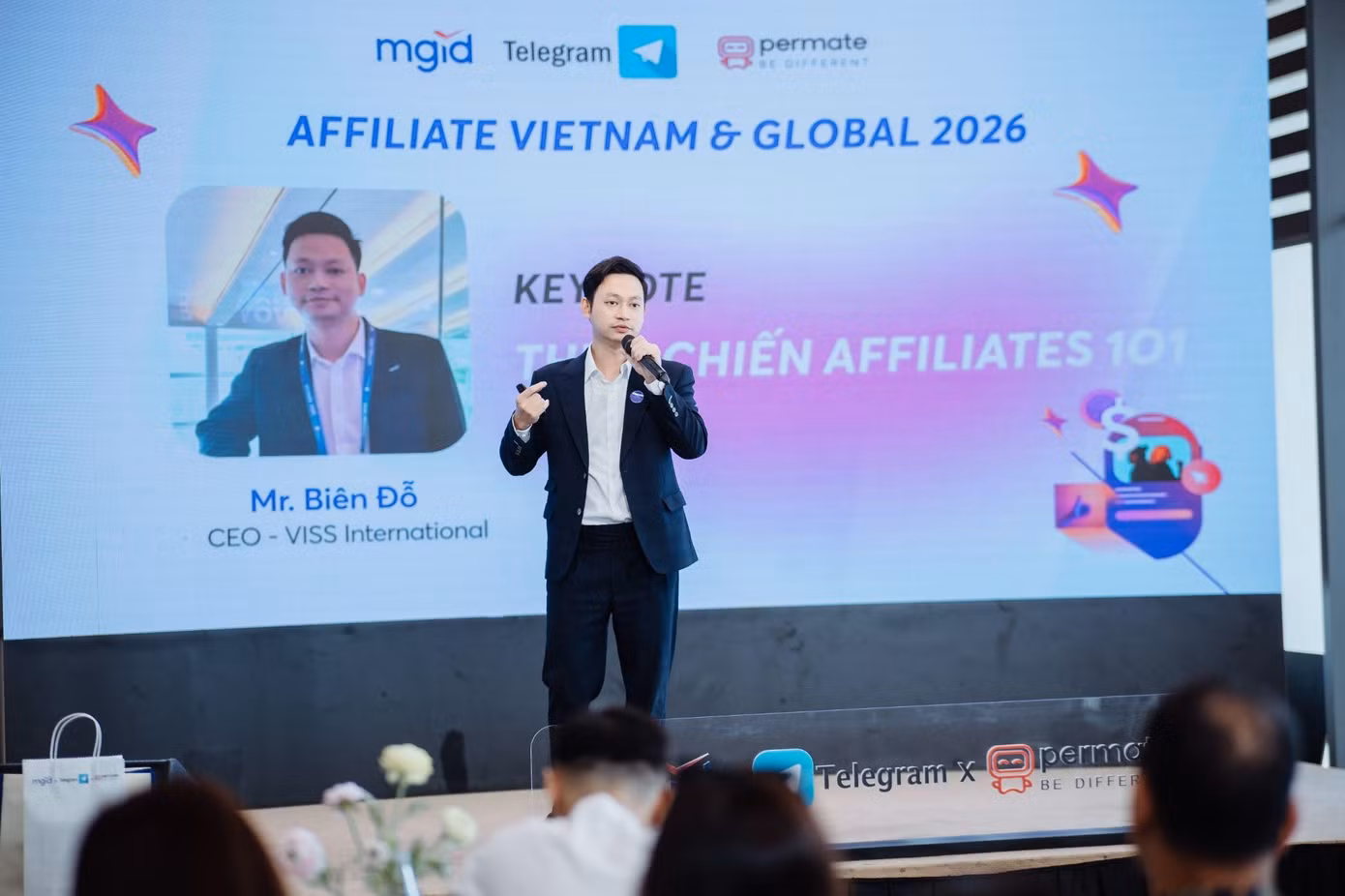 Anh Đỗ Hữu Biên - CEO VISS tại sự kiện Affiliate Vietnam &amp; Global 2026