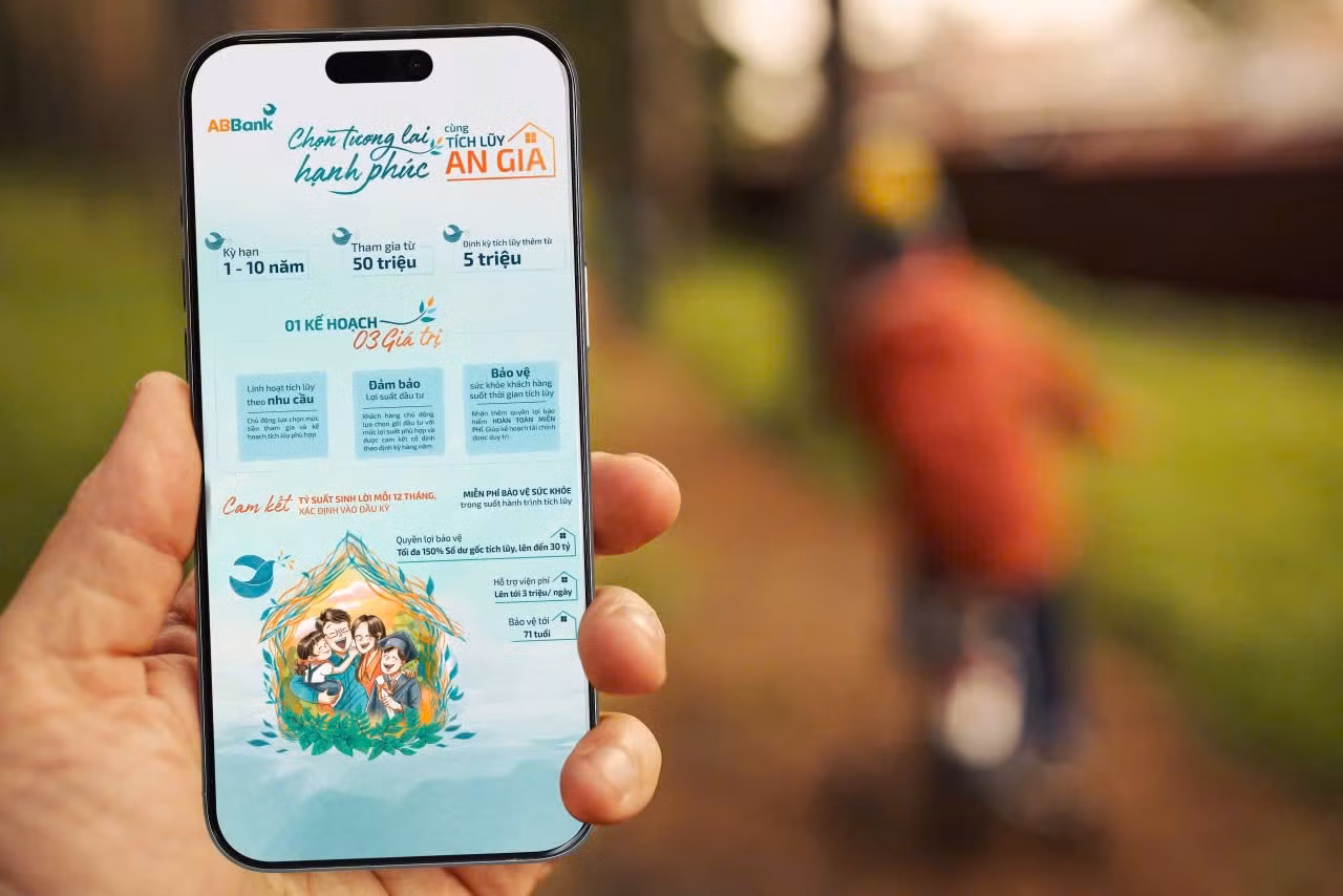 Khách hàng dễ dàng chọn Tích lũy An Gia trên app ABBank