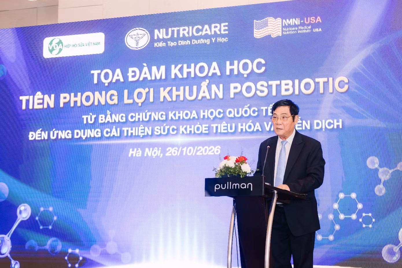 PGs.TS Trần Quang Trung - Chủ tịch Hiệp Hội Sữa Việt Nam phát biểu khai mạc tại sự kiện