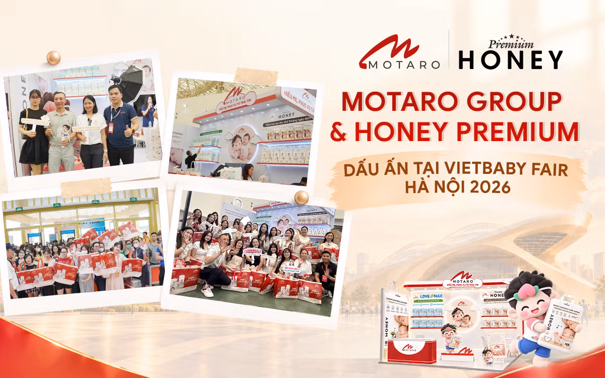 Motaro Group cùng Honey Premium khuấy động không khí Vietbaby Fair Hanoi 2026 ảnh 1 Motaro Group cùng Honey Premium khuấy động không khí Vietbaby Fair Hanoi 2026 ảnh 1