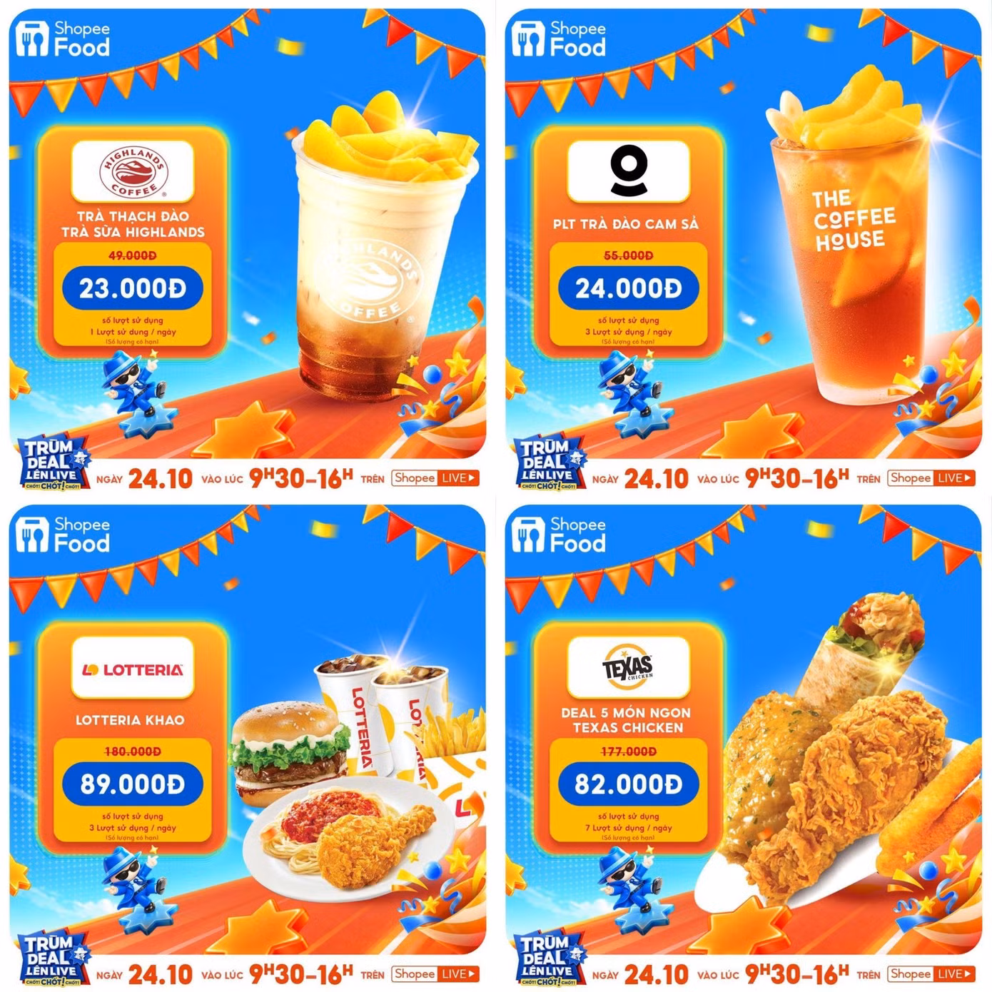 Loạt thương hiệu đình đám đổ bộ với ưu đãi giảm đến 50%, mang đến cho người dùng bữa tiệc ẩm thực hoành tráng.