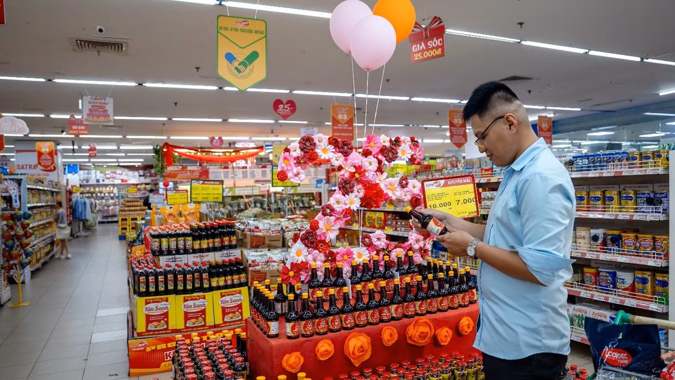 Satramart Siêu thị Sài Gòn thực hiện nhiều chương trình khuyến mại mừng sinh nhật tuổi 25. Ảnh: SATRA
