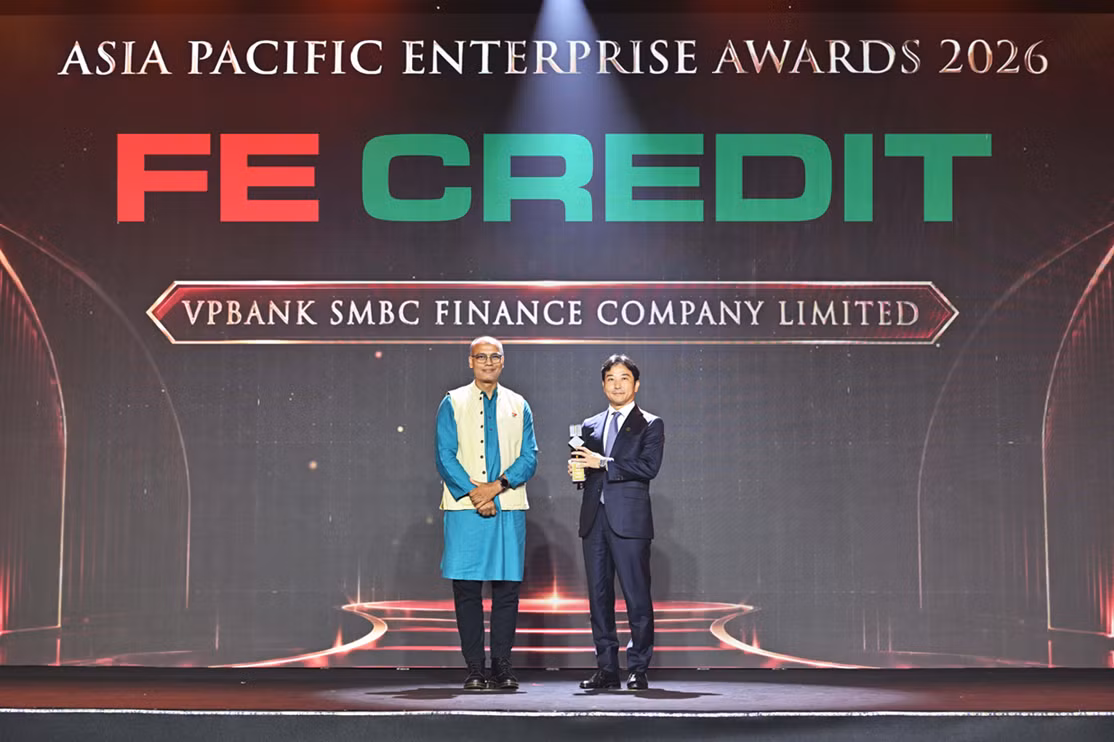 FE CREDIT được vinh danh 'Doanh nghiệp xuất sắc châu Á' tại APEA 2026 ảnh 1 FE CREDIT được vinh danh 'Doanh nghiệp xuất sắc châu Á' tại APEA 2026 ảnh 1
