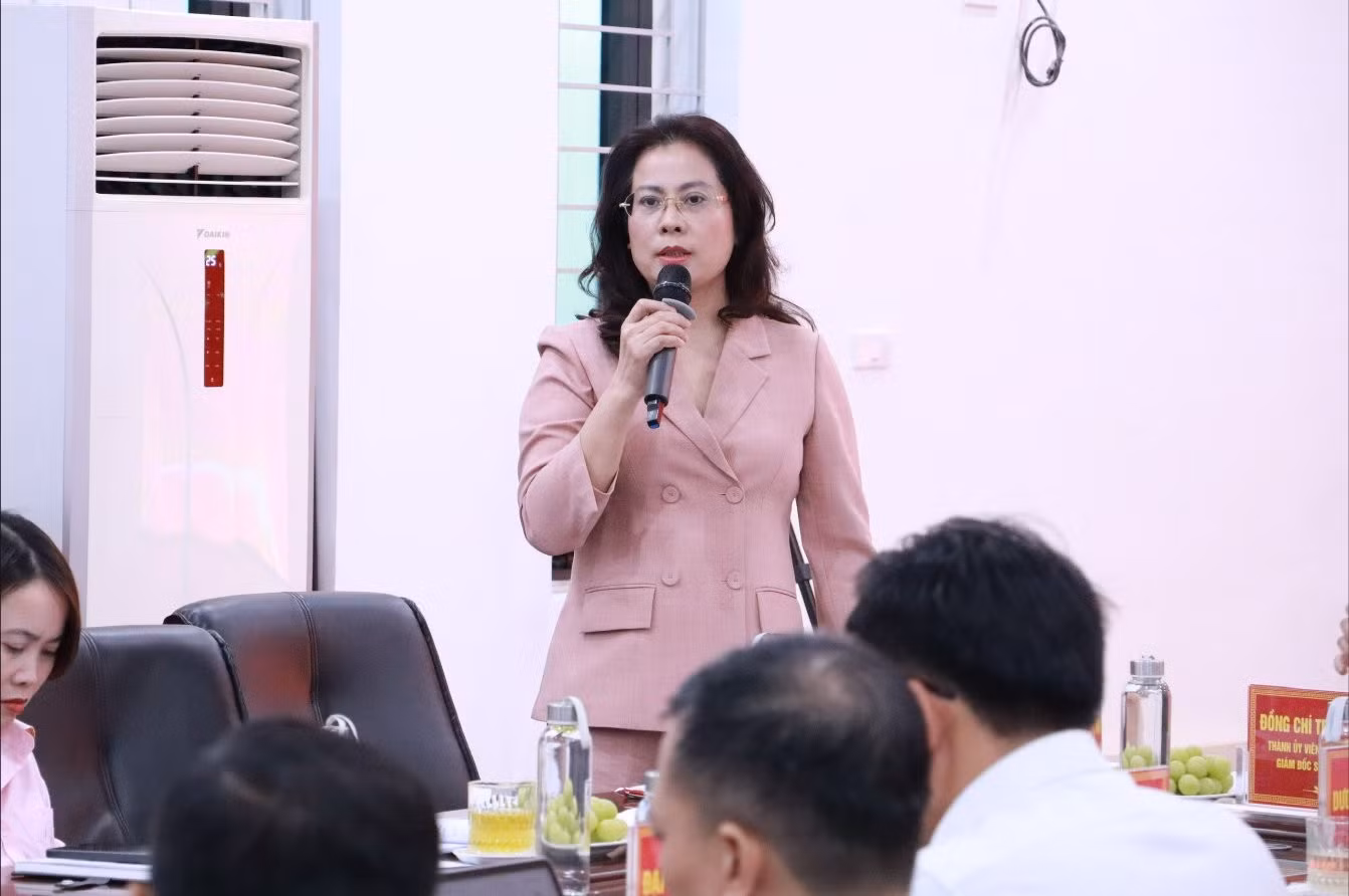 Phó Giám đốc Sở Công Thương Hà Nội Nguyễn Kiều Oanh phát biểu