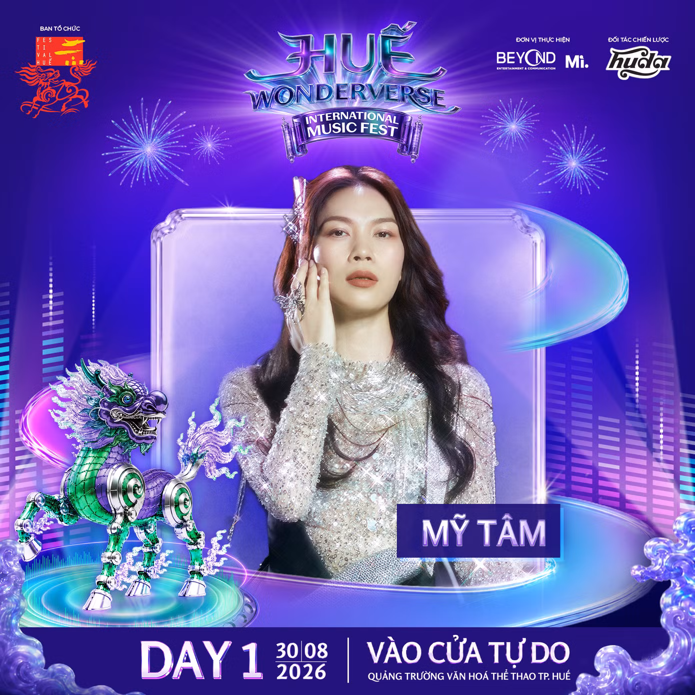 Sức nóng của Huế Wonderverse Music Fest 2026: Mỹ Tâm bắt tay dàn sao trẻ ảnh 1