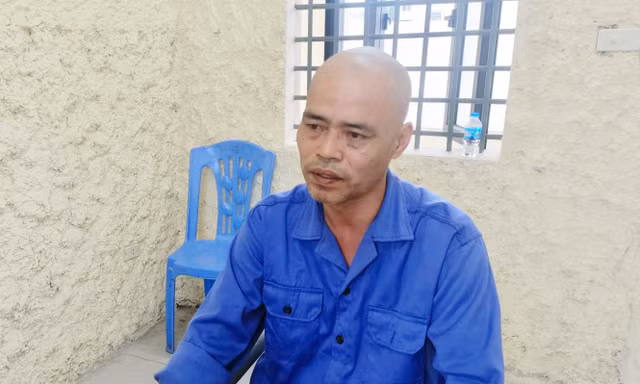 Đối tượng Mạnh tại Cơ quan Công an. Ảnh: Công an tỉnh Bắc Ninh.