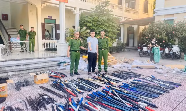 Tang vật vụ án. Ảnh Công an tỉnh Bắc Ninh.