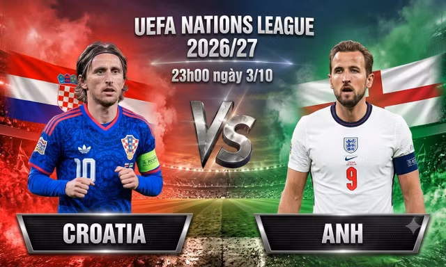 Nhận định Croatia vs Anh, 23h00 ngày 3/10: Chiến thắng thứ tư cho Tam sư