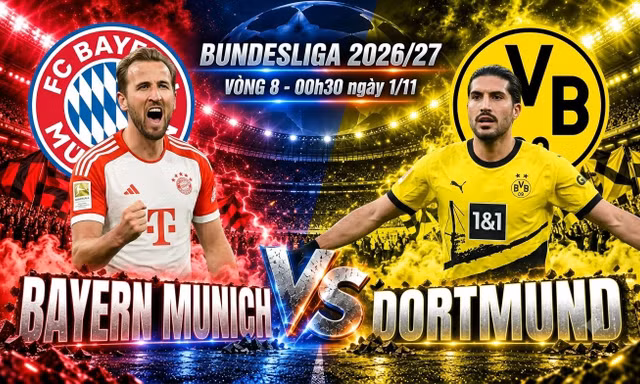 Nhận định Bayern Munich vs Dortmund, 00h30 ngày 1/11: Mọi ánh mắt đổ dồn vào Kane