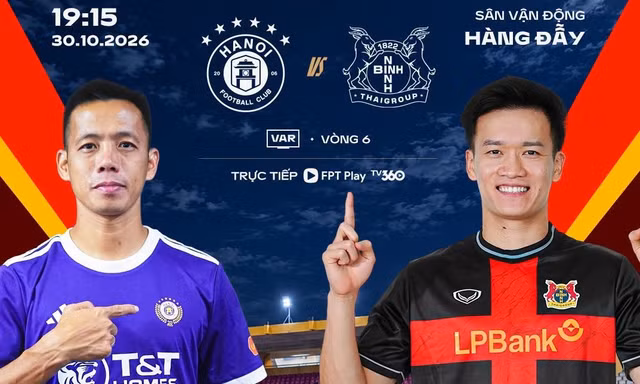 Trực tiếp Hà Nội FC vs Ninh Bình FC (19h15 ngày 30/10): Đứng dậy nổi không?