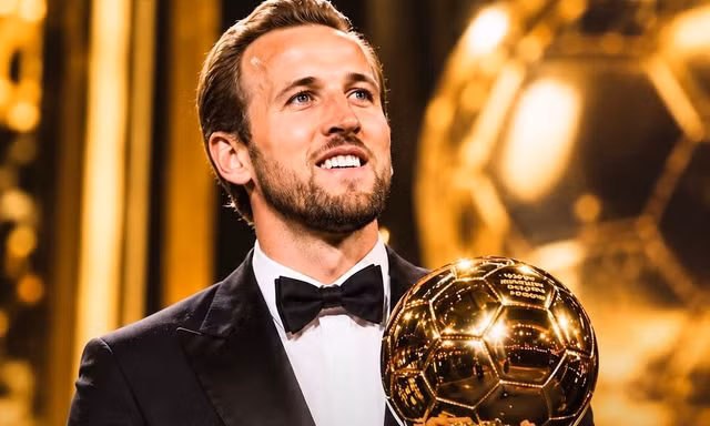 Harry Kane vượt mặt Mbappe và Yamal, giành Quả bóng Vàng 2026