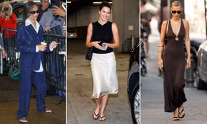 Vì sao Kendall Jenner, Hailey Bieber lại mê đắm đôi dép kẹp gót thấp này?