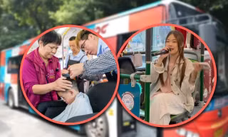 Đi xe buýt công cộng mà như quán karaoke