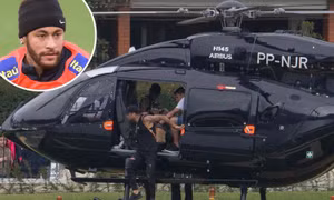 Neymar chơi trội, dùng trực thăng riêng đi hội quân chuẩn bị cho World Cup