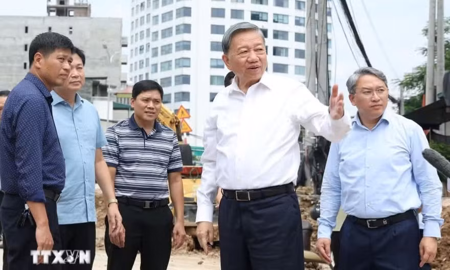 Tổng Bí thư, Chủ tịch nước kiểm tra thực địa một số dự án trọng điểm ở Hà Nội