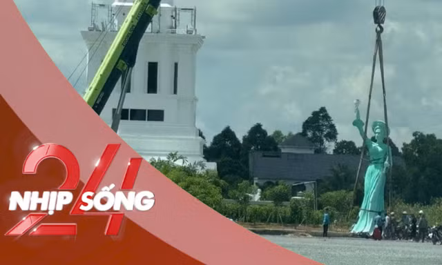 NHỊP SỐNG 24: Vụ tượng 'Nữ thần khai phóng' xây không phép, sai quy hoạch: Tự tháo dỡ vẫn bị phạt?