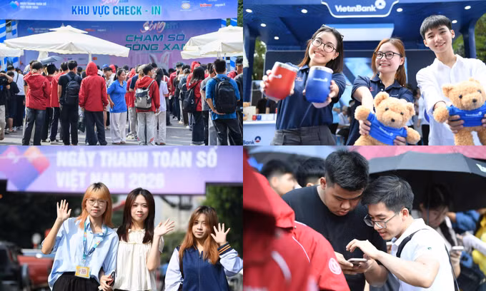 Giới trẻ thích thú nhận quà tại Sóng Festival 2026, trải nghiệm thanh toán số