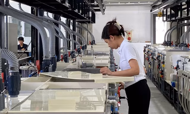 Dây chuyền sản xuất hiện đại của doanh nghiệp Nhật Bản tại Khu công nghiệp Hanssip. 