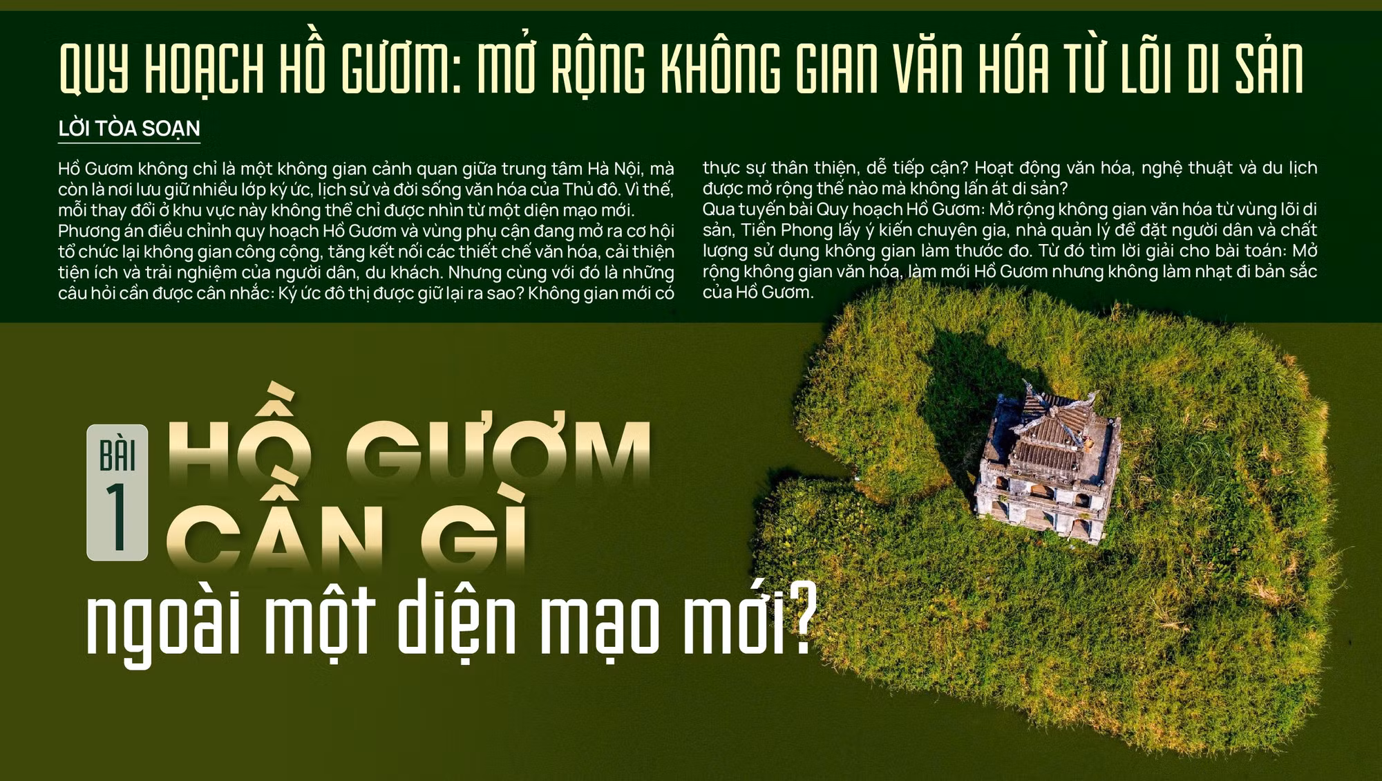 Bài 1: Hồ Gươm cần gì ngoài một diện mạo mới