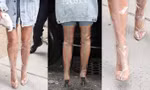Các sao đua nhau theo mốt "giày tàng hình": Chị em nhà Kardashian hứng thú nhất