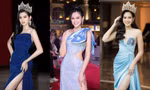 Cứ nghĩ Hoa hậu Đỗ Thị Hà chỉ yêu gam màu nóng nhưng khi lên đồ sắc lạnh cũng rất bắt mắt