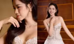Hoa hậu Đỗ Thị Hà xinh như hoa trong thiết kế lấy cảm hứng từ lá sen