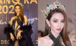 Mặc thiết kế dạ hội cắt xẻ hiểm hóc, Hoa hậu Thùy Tiên khoe màn hất váy “đỉnh của chóp”