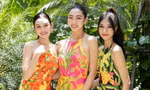 Hoa hậu Lương Thùy Linh, Á hậu Kiều Loan, Tường San diện váy khoe lưng thon