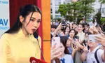 Thùy Tiên đại diện Thanh niên Việt Nam phát biểu tại buổi đối thoại với Tổng Thư ký ASEAN