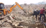Hiện trường vụ nổ ở Ghana. (Ảnh: CNN)