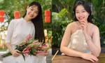 Thí sinh Thái Lưu Thu Ngân (trái) và Nguyễn Lê Thảo Ly