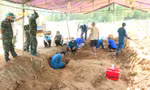 Khu vực quy tập hài cốt liệt sĩ. Ảnh: A. Dũng