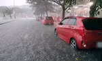 Mưa như trút, lo lụt lịch sử lặp lại, người dân Đà Nẵng hối hả đưa ô tô đi tránh ngập