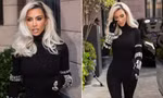 Kim Kardashian diện đồ bó sát khoe eo siêu nhỏ, nhuộm màu tóc gợi nhớ đến Marilyn Monroe