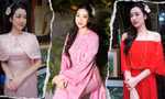 Hoa hậu Đỗ Mỹ Linh khoe nhan sắc ngày càng mặn mà với loạt áo dài cách điệu đón Tết