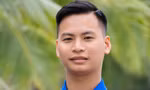 Anh Đào Văn Hưng, Bí thư Đoàn Thanh niên Công ty Than Thống Nhất đạt 100 điểm trong đợt thi trực tuyến tìm hiểu Nghị quyết Đại hội Đoàn toàn quốc lần thứ XII. Ảnh: NVCC