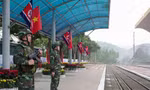 BĐBP Lạng Sơn canh giữ tại ga biên giới Đồng Đăng trong những ngày đón Chủ tịch Triều Tiên Kim Jong Un sang thăm chính thức Việt Nam và dự Hội nghị thượng đỉnh Mỹ - Triều lần thứ 2. Ảnh: PV
