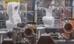 Robot "học việc" phục vụ ở quán café bị lỗi, cư dân mạng bình luận cực hài hước