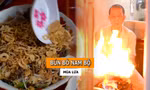 Độc đáo món bún bò Nam bộ 'rực cháy' hút thực khách Hà thành đến thưởng thức