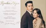 Đám cưới Hyun Bin - Son Ye Jin trước "giờ G": Khách mời "khủng", thiệp cưới được hé lộ