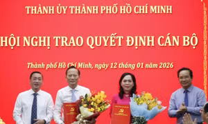 Công bố quyết định điều động nhân sự của Ban Thường vụ Thành ủy TPHCM