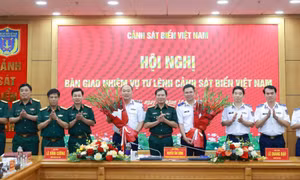 Thiếu tướng Lê Đình Cường tiếp nhận chức vụ Tư lệnh Cảnh sát biển Việt Nam