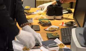 Lực lượng chức năng kiểm tra tang vật trong vụ việc. 
