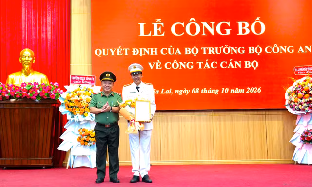 Bộ trưởng Bộ Công an bổ nhiệm, biệt phái Phó Giám đốc Công an tỉnh Gia Lai