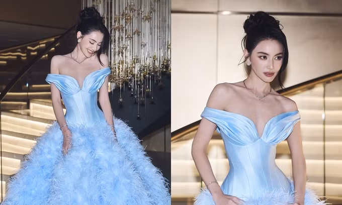 Mai Davika xinh như công chúa cổ tích trong thiết kế dạ hội của Lê Thanh Hòa