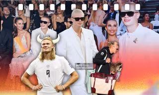Hậu World Cup, Erling Haaland và bạn gái "chiếm sóng" show Dolce & Gabbana